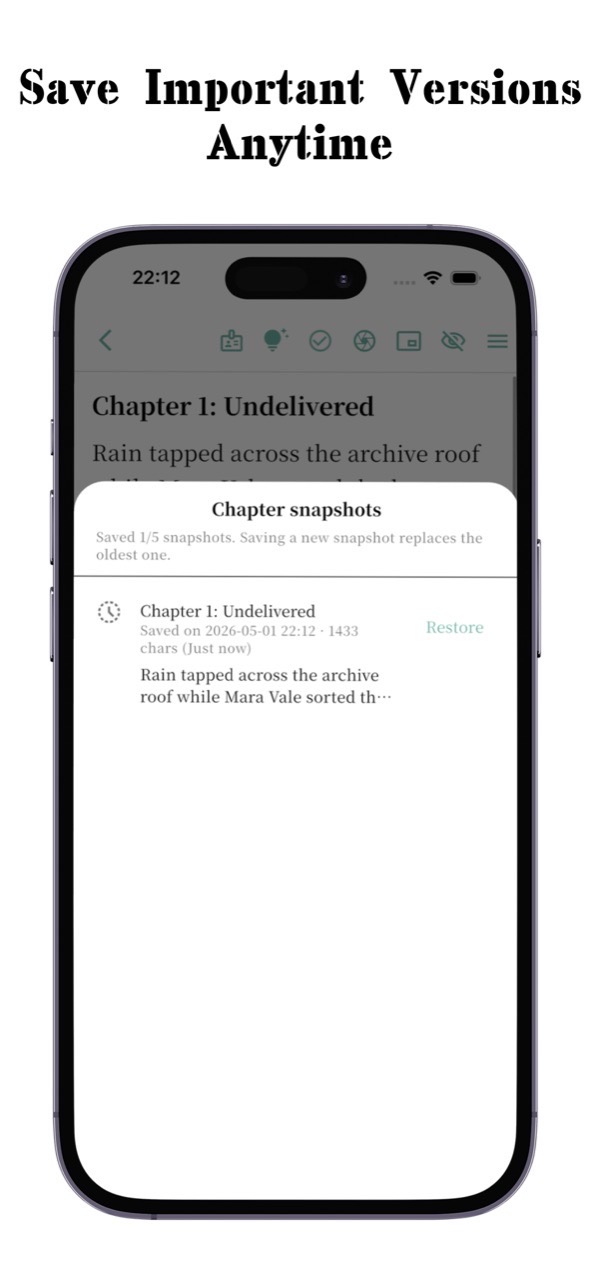 CardFlow writing aids preview showing timeline and event cards